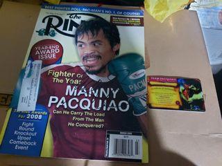 2009 Manny Pacquiao Ring magazine fighter of the year authentic signature