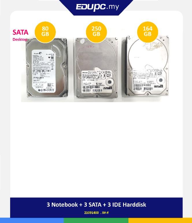 9 Harddisk HDD (6 x Desktop 3.5in + 3 x Laptop 2.5in) Seagate Maxtor Hitachi  Western Digital, Computers  Tech, Parts  Accessories, Hard Disks   Thumbdrives on Carousell