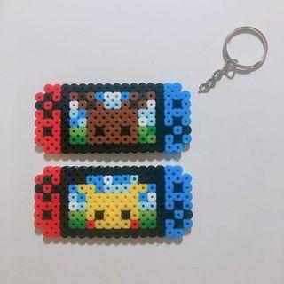 現點現做🍟迷你版 任天堂 switch 拼豆 鑰匙圈