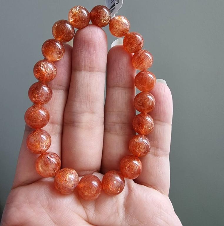 Golden Sunstone Bracelet 9.6MM with Certificate Women s