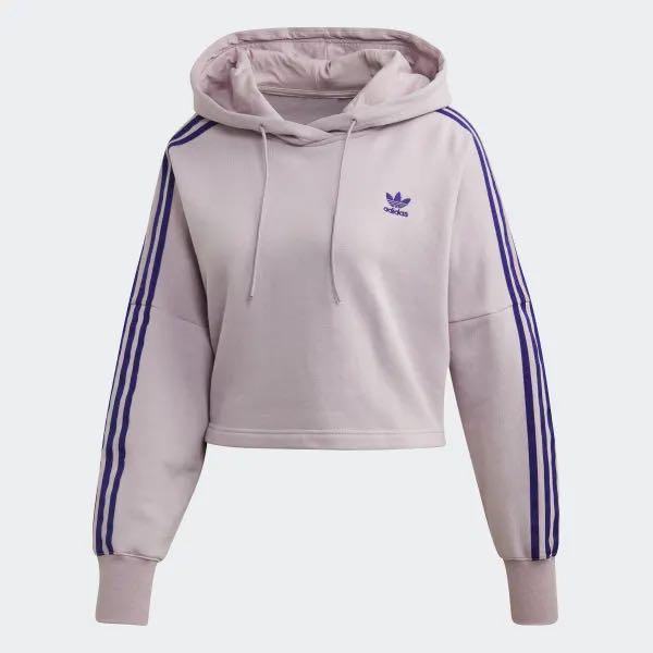 Adidas Light Purple Crop Hoodie Women s Fashion Tops Longsleeves on Carousell