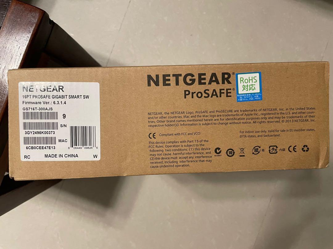 BRAND NEW 40% OFF 全新六折！！！NETGEAR GS716T ProSAFE Gigabit