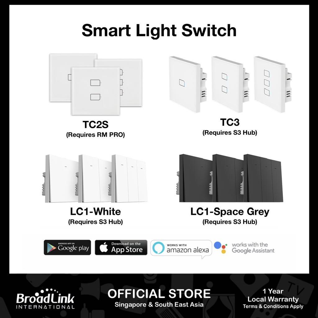 BroadLink Smart Light Switches TC2S TC3 LC1 Touch Capacitive