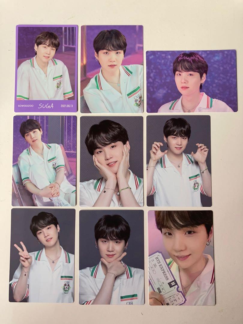 BTS Sowoozoo Mini Photo Card Set of 9 Suga version with special card,  興趣及遊戲, 收藏品及紀念品, 韓流- Carousell
