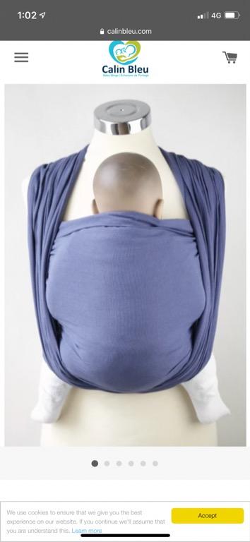 Calin Bleu Baby Wrap Babies Kids Going Out Carriers Slings on Carousell