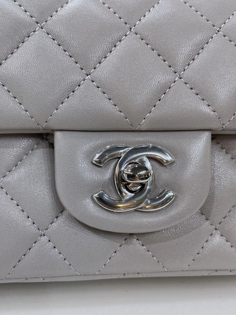 🦄BNIB 2021 22C CHANEL Classic Gray 🦄 Mini Rectangular Rectangle Mini Flap  Bag 