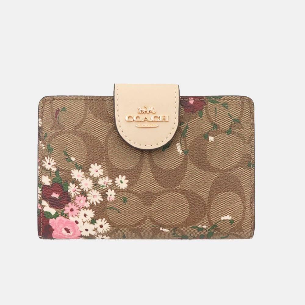Coach NEW W TAG Medium Corner Zip Wallet With Green Apple Print Gold/Chalk  Multi Multiple - $119 (33% Off Retail) New With Tags - From Kare