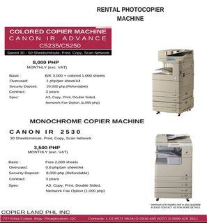 Colored Photocopier Xerox Rental Machine