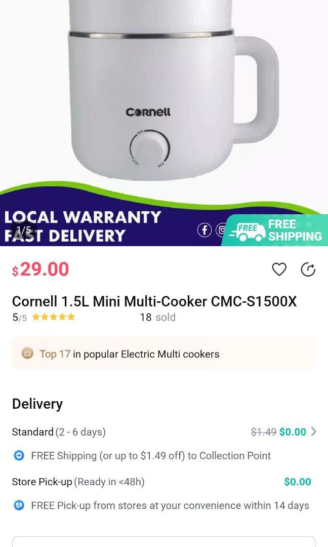 Cornell multi cooker CMC S1500X, TV & Home Appliances, Kitchen