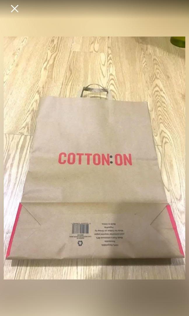 Cotton on on sale plastic bag