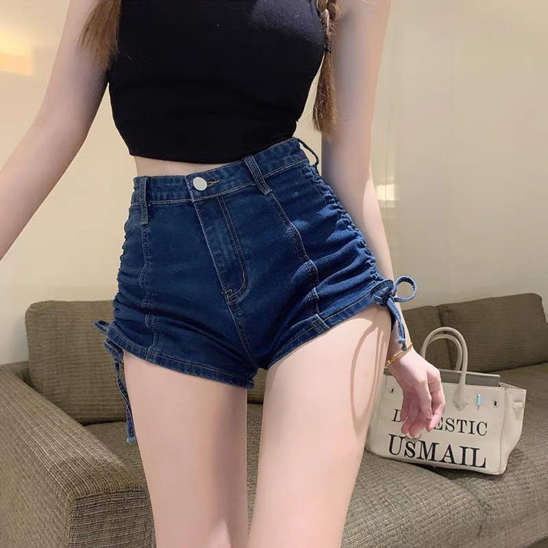 drawstring shorts denim