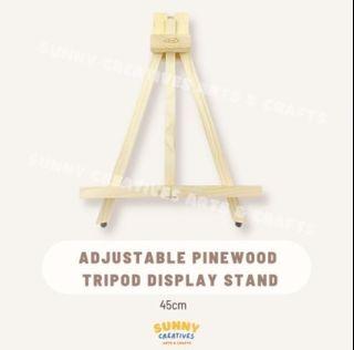 FOCUS Adjustable Painting Easel Pinewood | Tripod Display Stand | Folding Tabletop Easel Stand 45cm