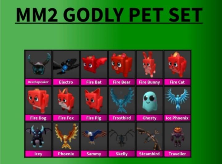 Murder Mystery 2 (MM2) Small Set with Pet Set