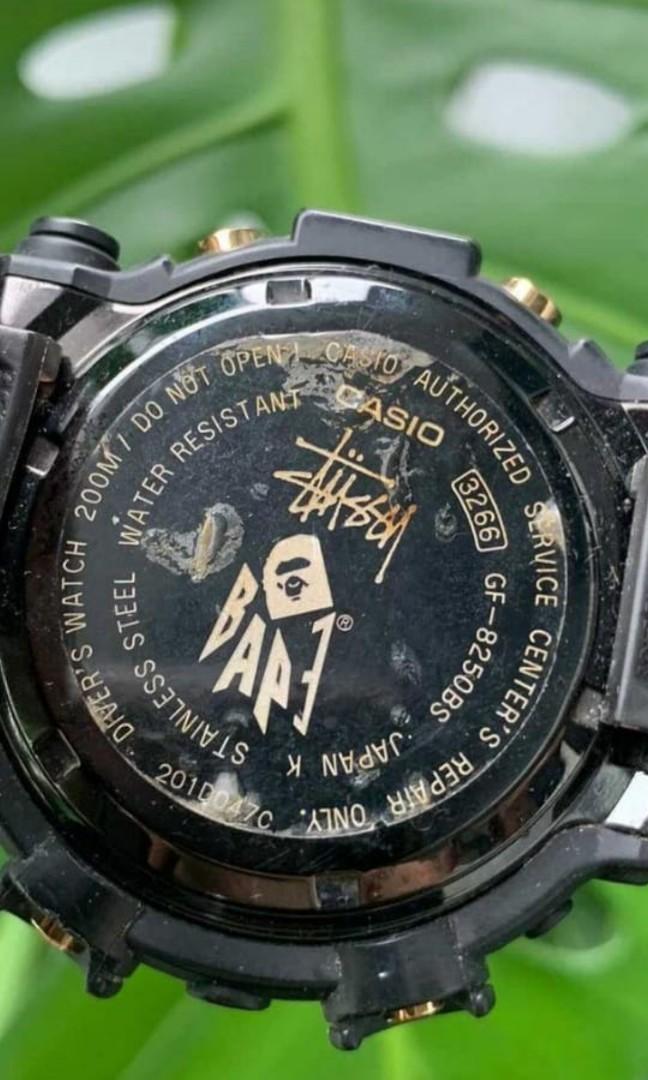 g shock frogman stussy x bape