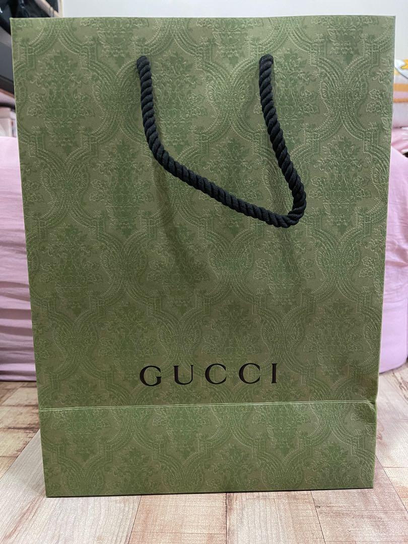 Gucci paper bag, Luxury, Accessories on Carousell