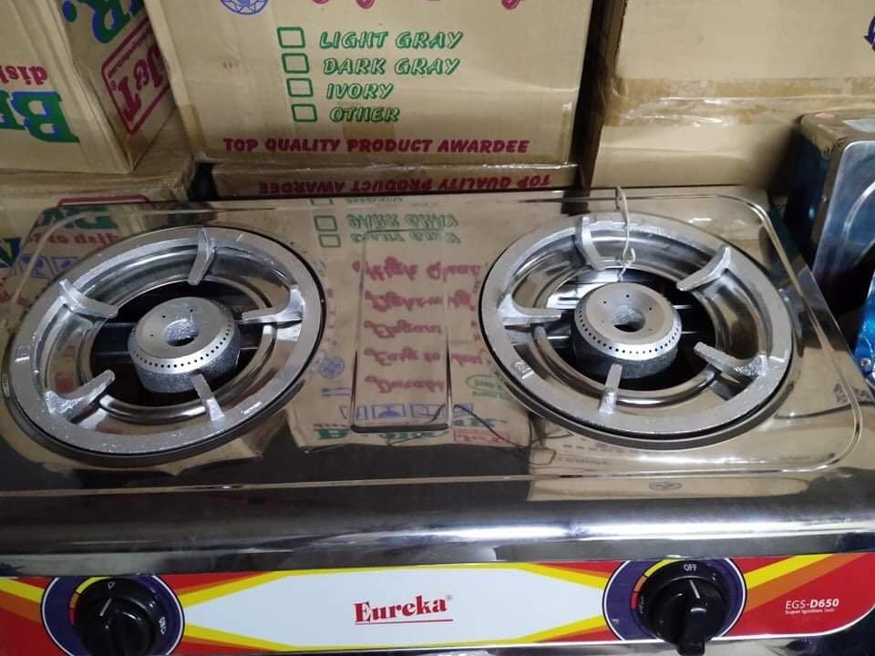 Heavy duty eureka double burner (Category: Cookware & Accessories) located in Quezon City. Submitted by mjrideontoys (Listing ID 1113571201, Image 3). Description: Last pruce posted Sf shoulder by the buyer.