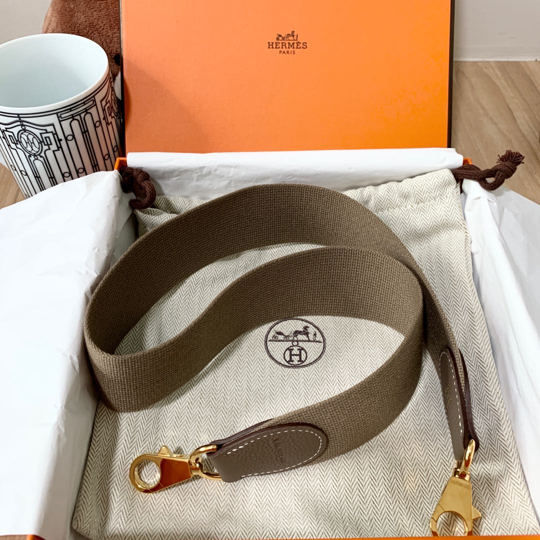 Hermes Sangle Bag Strap Etoupe, Luxury, Accessories on Carousell