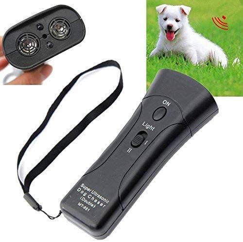 Hqdz Handheld Dog Repellent & Trainer,Dual Channel Electronic Animal  Repellent,LED Ultrasonic Dog Chaser Aggressive Attack Repeller Trainer  Flashlight Effective Barking Stop Device,Waterproof Dog (Torn Box), Pet  Supplies, Homes & Other Pet Accessories