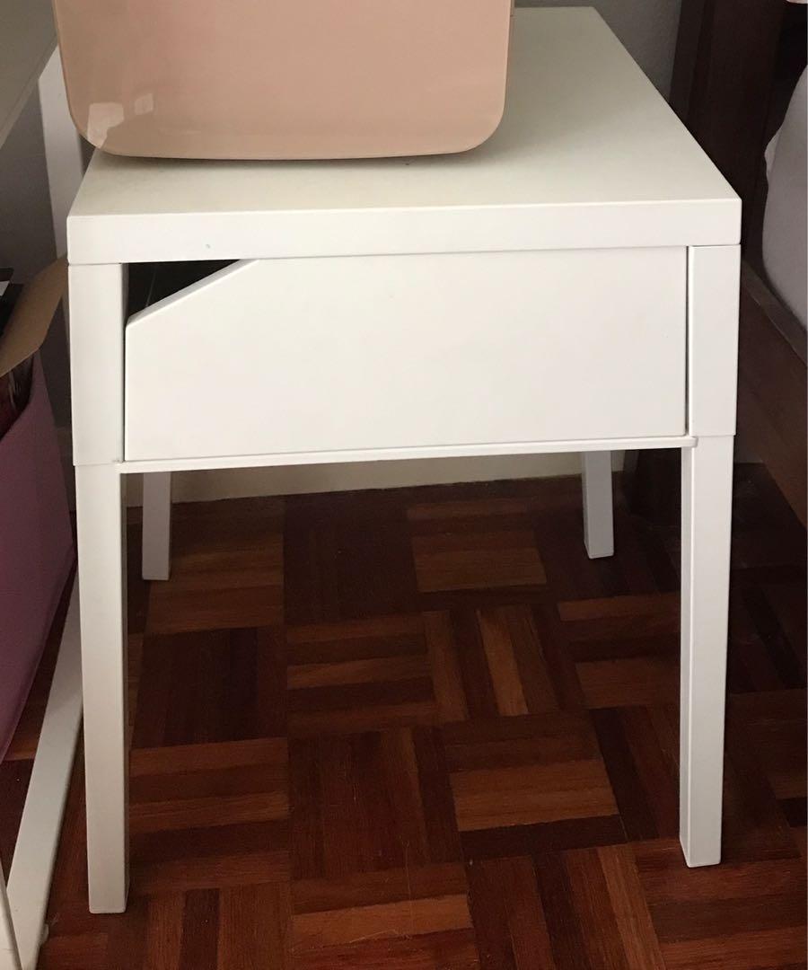 IKEA SELJE bed side table with drawer, Furniture & Home Living