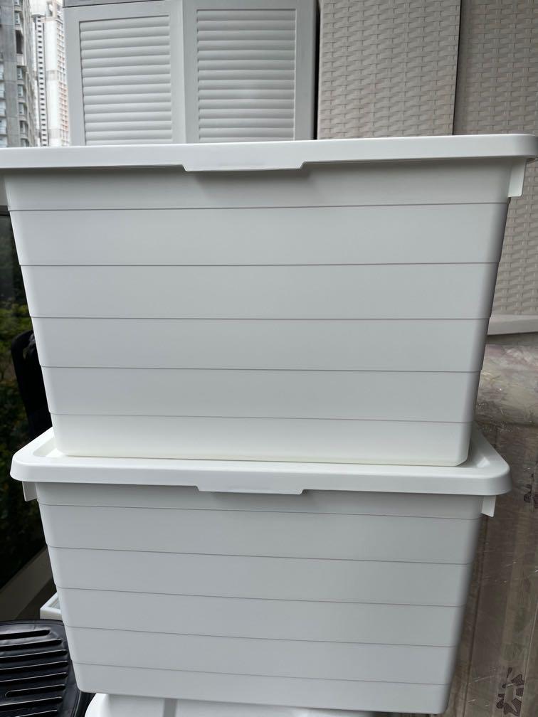 SOCKERBIT Box with lid, white . Shop today! - IKEA