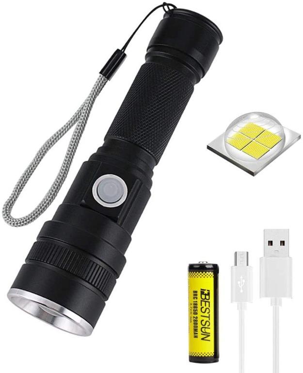 K3179] LED XHP50 Torch, 6000 Lumens Rechargeable Tactical Flashlight Super  Bright Handheld Flashlights with Modes Waterproof Zoomable Lamp for Hiking  Camping Emergency, Sports Equipment, Hiking  Camping on Carousell