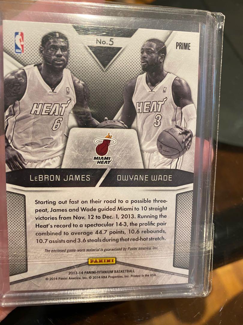 Lebron James Dwayne wade MVP miami heat legend titanium game used