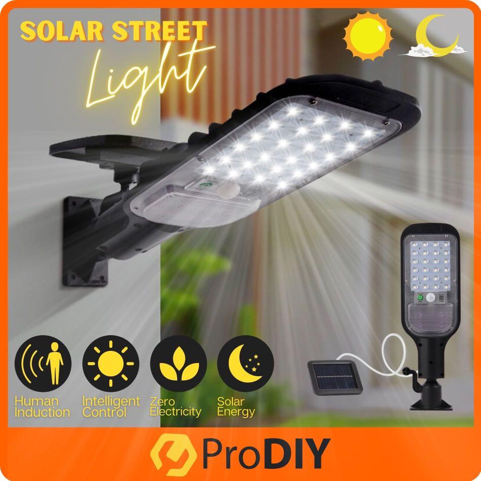 LED Solar Street Light Motion Sensor Lamp Adjustable Head 