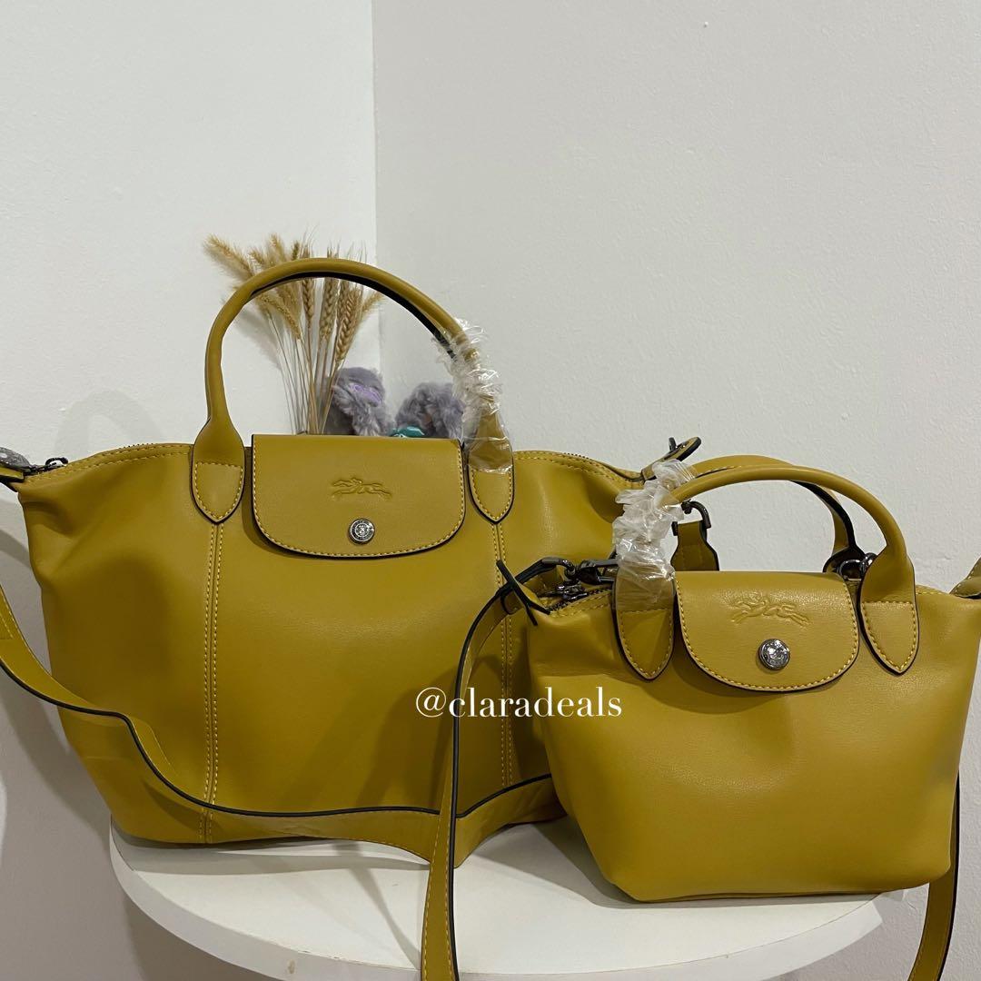 Longchamp Le Cuir Family Mustard Yellow Women s Fashion Bags Wallets Purses Pouches on Carousell
