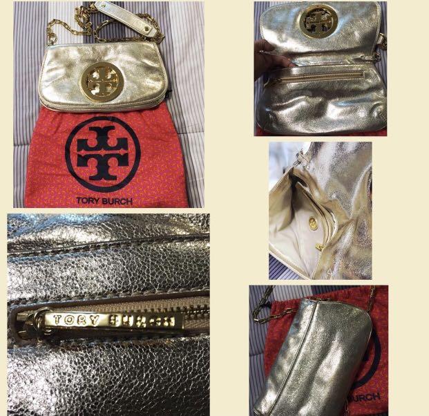 Luxury bag (Category: Luxury Bags & Wallets) located in Pasig City. Submitted by emashopaholic (Listing ID 1100006753, Image 1). Description: Authenticity Guaranteed!!! TORY BURCH Shoulder bag Evening bag Gold Bought in Rustan’s for Php 21,000 Now selling at Php 4,999 MoP: Gcash/BDO/BPi RFS: moving out of the country and cannot bring all my bags with me .