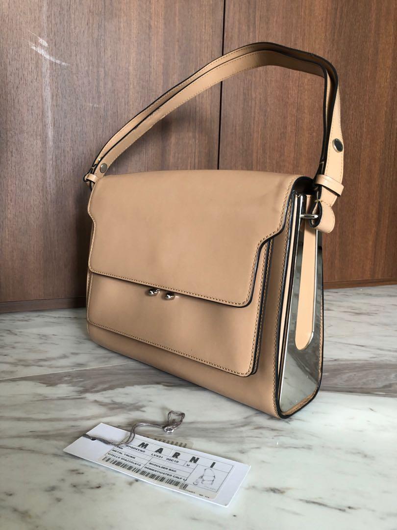 Marni metal trunk bag in nude Women s Fashion Bags Wallets