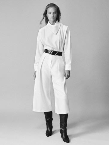 Massimo dutti white jumpsuit hot sale