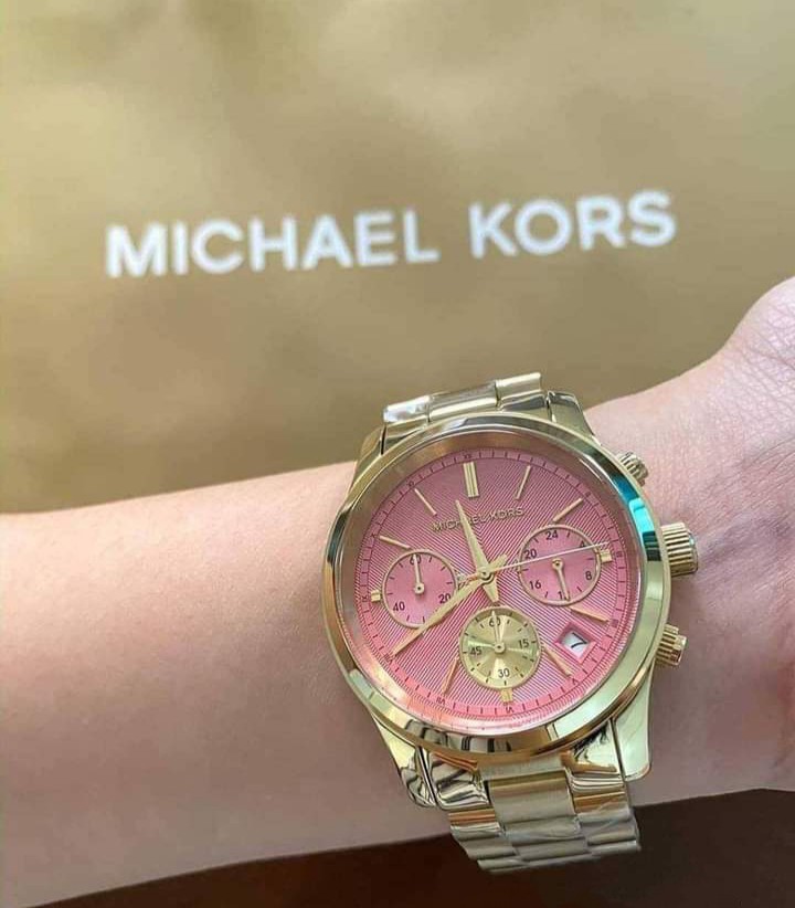 Mk watch pink face cheap