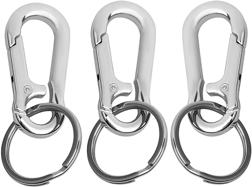 3pcs Metal Carabiner Clip Key Chain Zinc Alloy Keychain Keyring Key Ring for M 