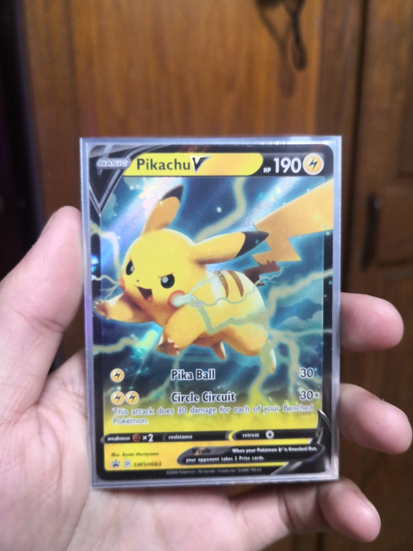Pikachu V Promo Pokémon Pokemon TCG Pokemon Cards, Hobbies & Toys, Toys & Games on Carousell