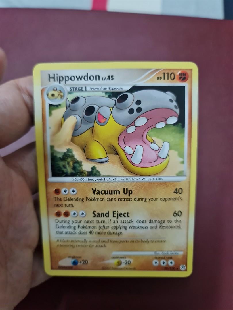 hippowdon pokemon card Hippowdon LV.52 42/111 Rising Rivals Reverse Holo Rare Pokémon Card NM main image 0