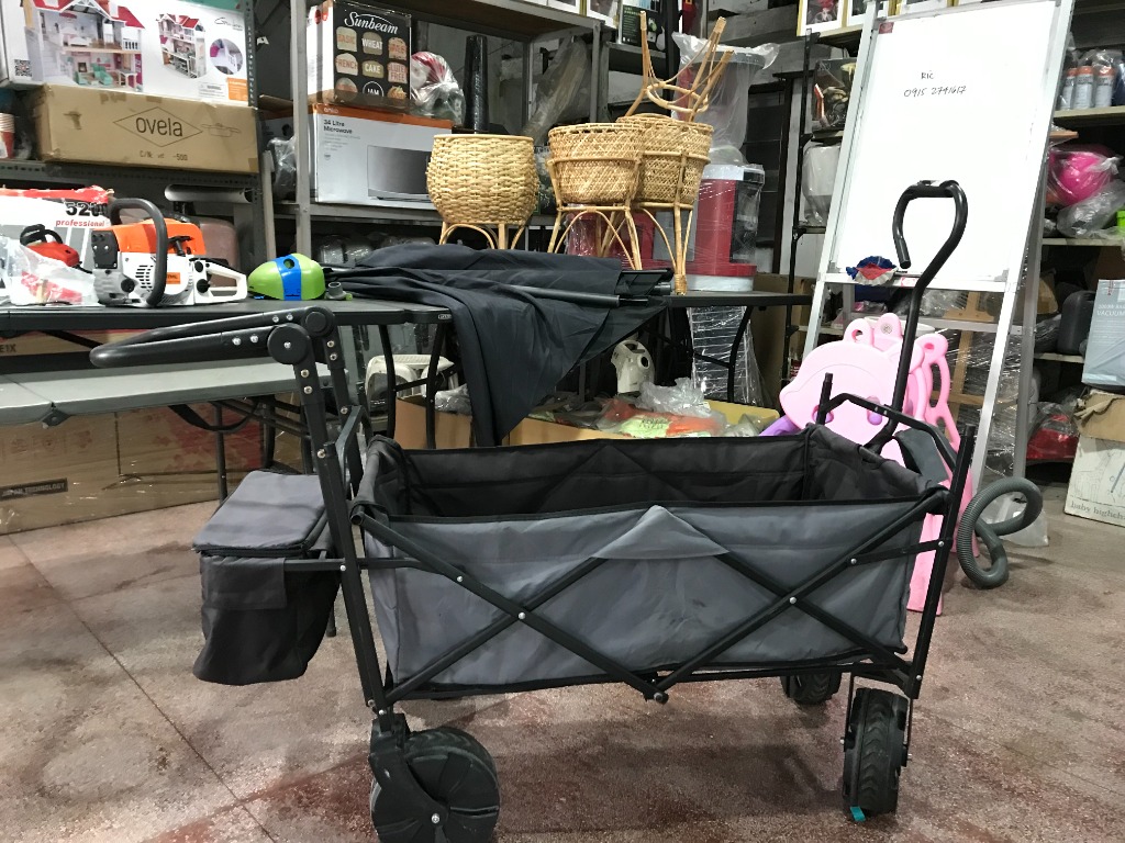 Quest Folding Wagon with Utility Bag Grey, Sports Equipment, Other
