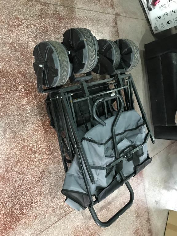 Quest Folding Wagon with Utility Bag Grey, Sports Equipment, Other
