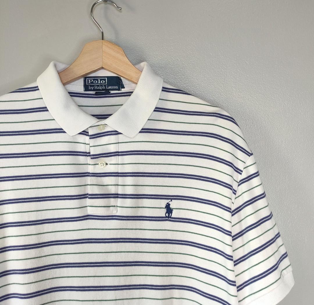 Ralph Lauren Striped Polo Shirt, Men's Fashion, Tops & Sets, Tshirts & Polo  Shirts on Carousell