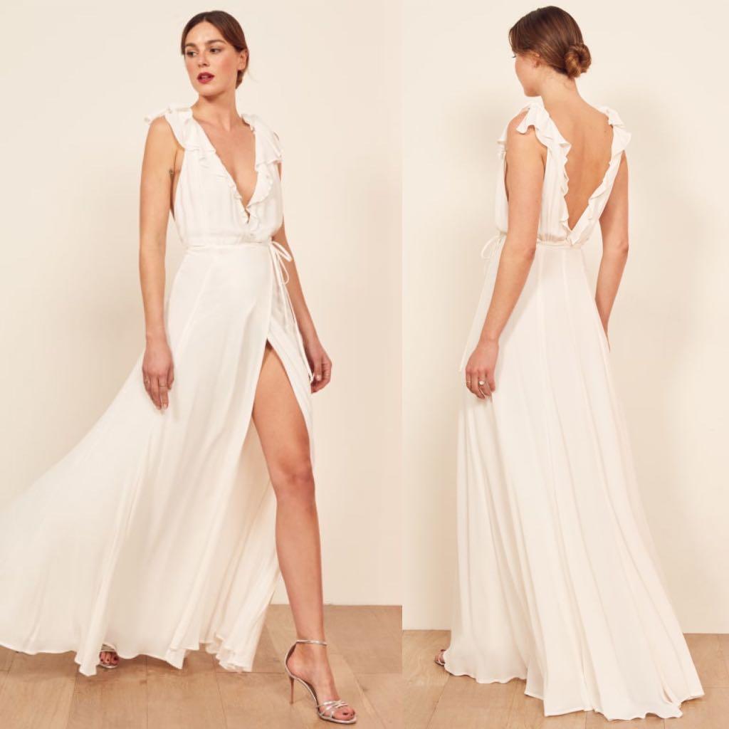 Reformation Peppermint Bridesmaid Wedding Maxi Dress Gown Authentic in Ivory Blush Champagne Navy Women s Fashion Dresses Sets Evening dresses gowns on Carousell
