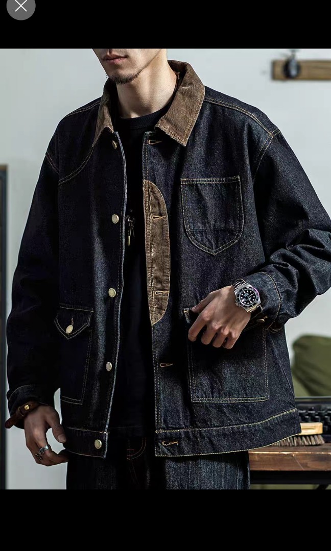 SANTUNK: Demin Safari Jacket 2, Men's Fashion, Coats, Jackets and