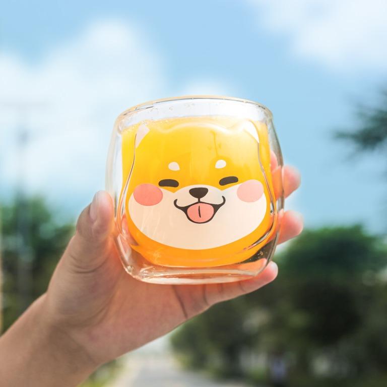 Shiba Inu Cup 320ML Double Layers Wonder Dog Head Cup Coffee Milk Tea