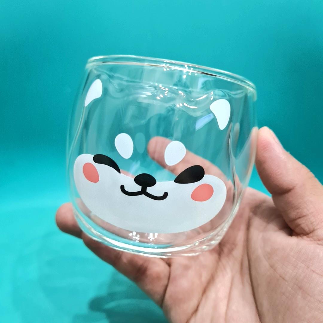 Shiba Inu Cup 320ML Double Layers Wonder Dog Head Cup Coffee Milk Tea