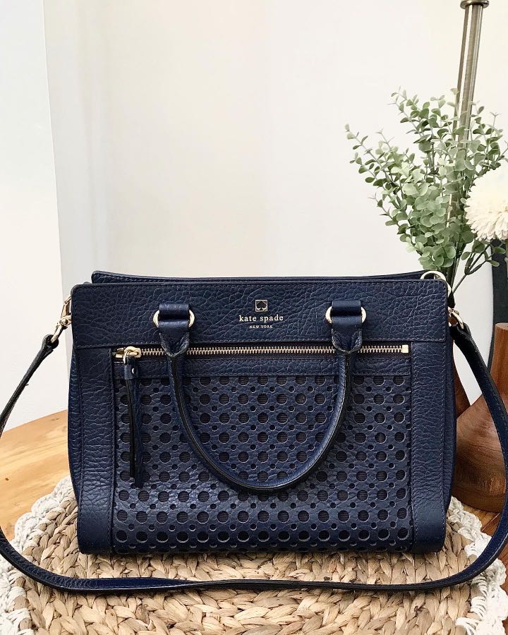 Tas kate spade bag laser cut navy