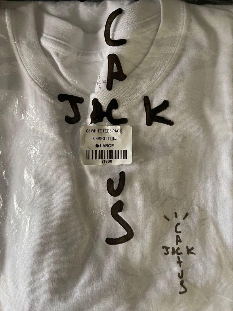 TRAVIS SCOTT CACTUS JACK BASIC TEE WHITE Men s Fashion Tops Sets Tshirts Polo Shirts on Carousell