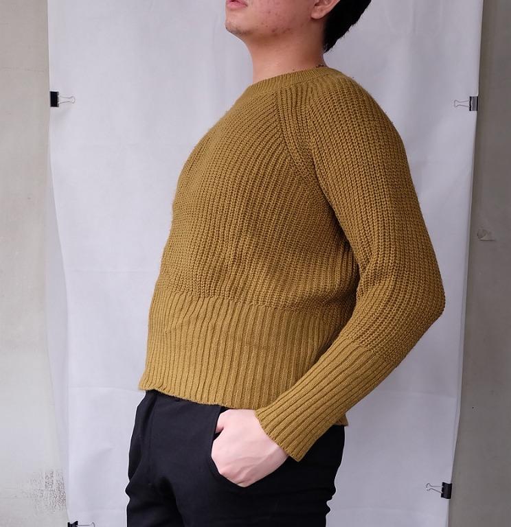 Universal Thread Goods Co. moss green cable knit sweater Men s
