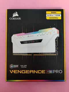 [Used] Corsair Vengeance RGB PRO 32GB 64GB (2x16GB x2) DDR4 3200MHz C16 - White