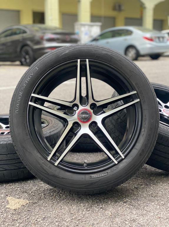 Vossen 16 inch sport rim Myvi tyre 70, Auto Accessories on Carousell