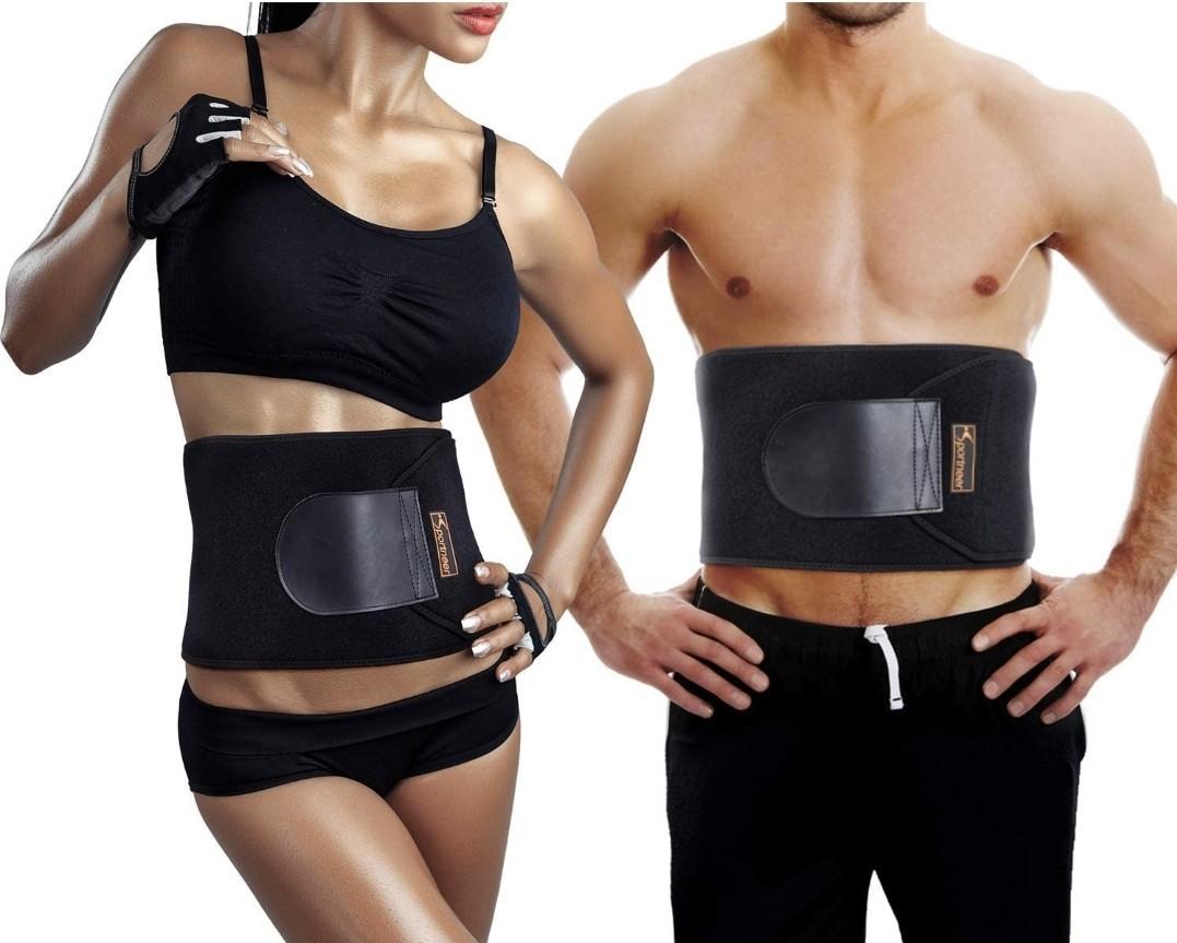 Waist Trimmer Belt Slim Body Sweat Wrap for Stomach and Back Lumbar Support Fitness Body Shaper Adjustable Lumbar Back Brace XL 