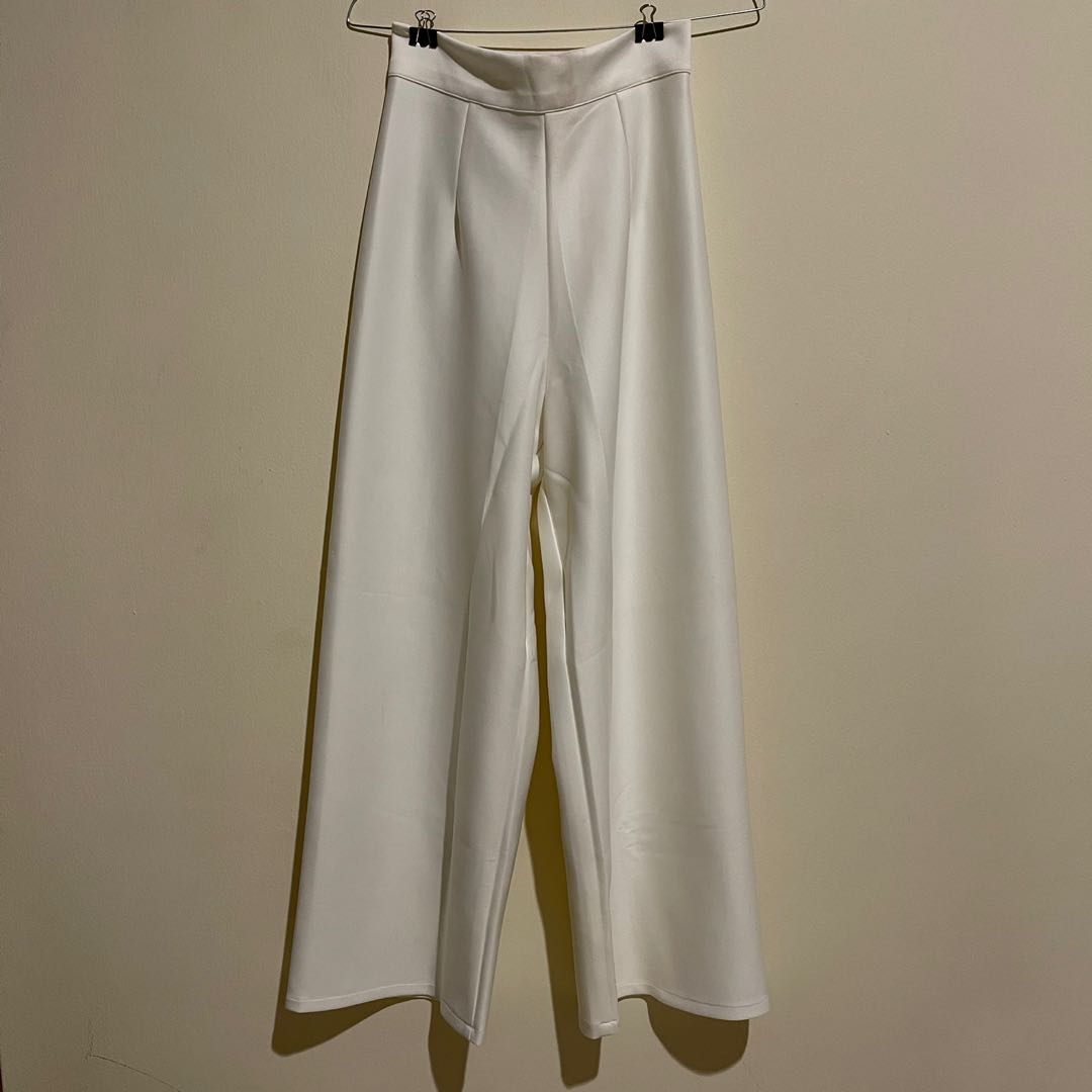 White Flare Pants, Fesyen Wanita 