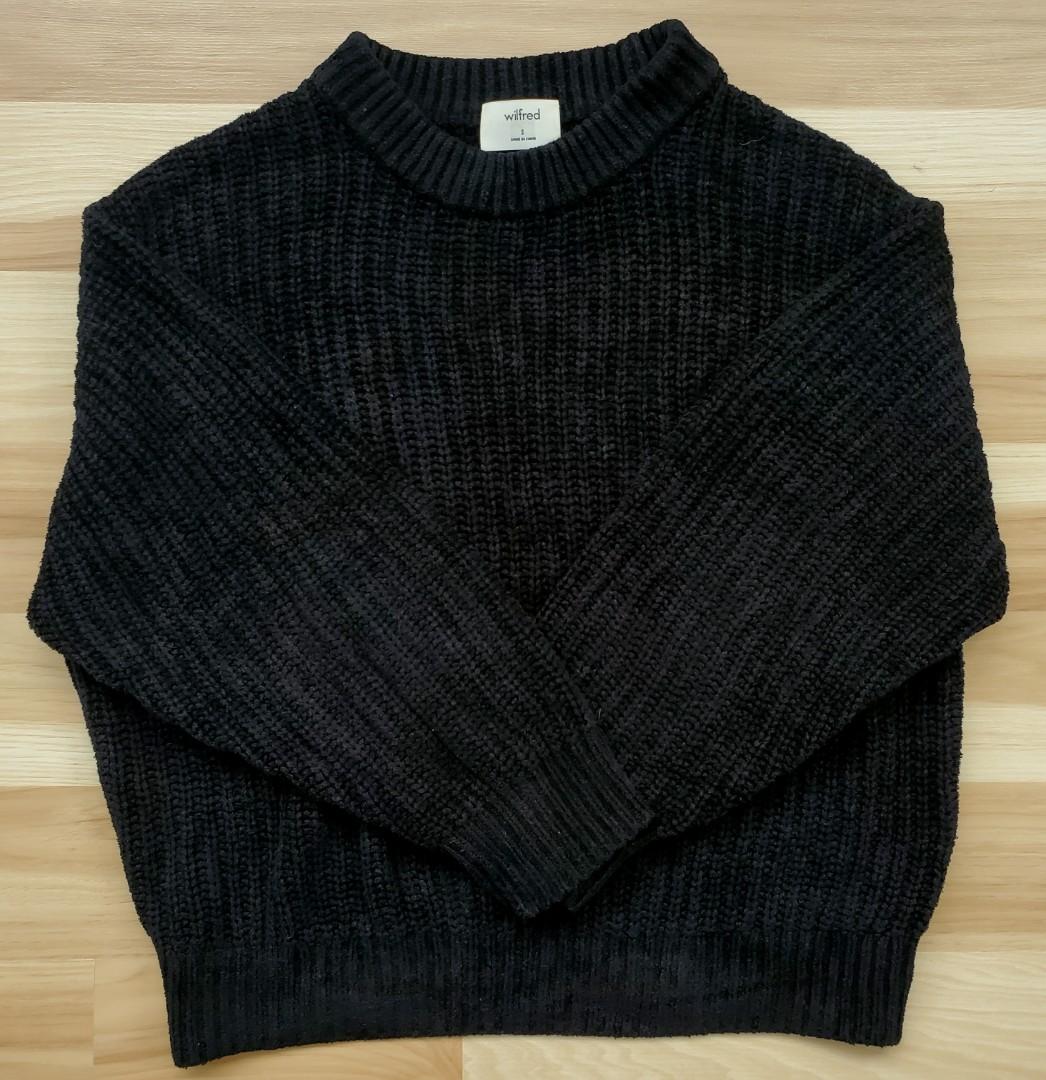 Black chenille sweater online